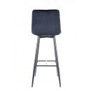 Стул барный SIGNAL CHIC H-1 Velvet Bluvel 19 черный/черный